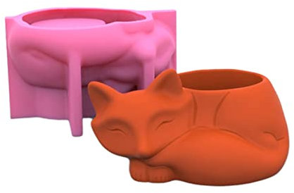 Awesomeonei Petit Renard Béton Silicone Pot Moule Succulent Pot De Fleurs Argile Ciment Plâtre Moules DIY Maison Jardin Pots De Fleurs Moule