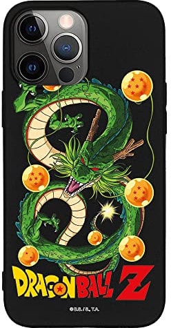 Personalaizer Original Case Compatible with iPhone 13 Pro MAX Black with a Dragon Ball Z Shenron and Balls Design