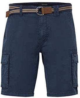 Blend 20715129 Herren Cargo Shorts Bermuda Kurze Hose mit Gürtel Cargo Taschen mit Stretch Regular Fit, Größe:XL, Farbe:Dress Blues (194024)