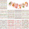 9 Blätter Nagelsticker Weihnachten, Nagelsticker Selbstklebend Set, Nailart Sticker Gelnägel, Nail Sticker Nagelaufkleber, Nagel Stickers Frauen Kinder Mädchen DIY Weihnachten Dekoration Art Aufkleber