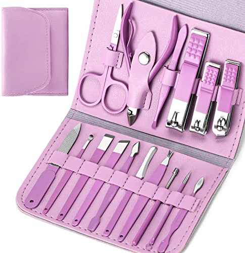 Manicure Set Start Makers Manicure Pedicure Kit Nail Clippers 16 in 1 Professional Stainless Steel Cuticle trimmer Grooming Kit for Men Women with Storage Travel Case