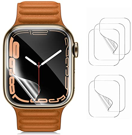 Stejnhge Pellicola Idrogel Proteggi Schermo per Apple Watch Series 9/8/7 45mm, [5 Pezzi] TPU Senza Bolle Trasparente HD Schermo Protettivo con Facile Kit D'Installazione