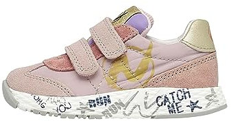 Naturino JESKO VL.-Sneaker in Suede e Tessuto Tecnico, Rosa Cipria 32