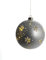 LED Deko Kugel aus Glas mit Draht-Lichterkette als Beleuchtung zum Hängen oder Hinstellen |ideal zu Weihnachten | batteriebetrieben | Verschiedene Modelle (grau-Silber (ohne Timer))
