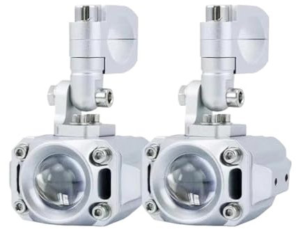 Motorrad LED Licht Fahren Scheinwerfer Für HON&DA CRF1100L CRF 1100L CRF1100L für Afrika TW&IN LED Extra Nebelscheinwerfer Fahren Lampe Motorrad Zubehör Nebelscheinwerfer (Color : Silver)