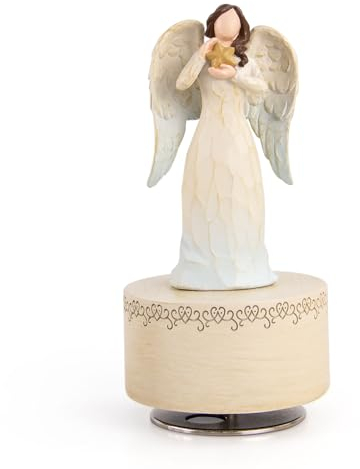 YT3 Studio Engel-Spieluhr-Figur, handbemalte, rotierende Spielfigur, Geschenke für Frauen, Mutter, Muttertag, Geburtstag