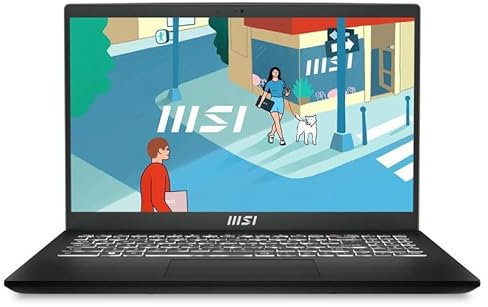 MSI Modern 15H, 15.6 FHD Ultra Thin Laptop, Intel Core i7-13620H 2.40 GHz, 10 cores, 32GB DDR4 RAM, 1TB NVMe SSD, Intel Iris Xe Graphics, Backlit Keyboard, Windows 11 Home, Classic Black, EAT Cloth