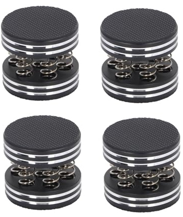 Spring-Loaded Speaker Spike Pads, 4Pcs Spring-Loaded Speaker Isolation Feet Metal ABS and Rubber Shockproof Noise Reduction for Instruments for DAC