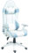 HOMCOM Gaming Chair, Racing Gamer Chair, Reclining Faux Leather Computer Chair with Headrest, Lumber Support, 3D Armrests, Adjustable Height, Swivel Wheels for Home Office, Light Blue