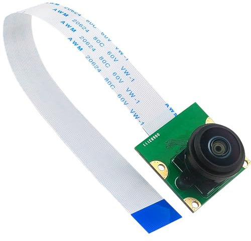 HOOLRZI IMX219 8MP Kameramodul für RPi 5 Kamera Video Modul Webcam 3280x2464 Auflösung mit Flachbandkabel für RPi 5 Format