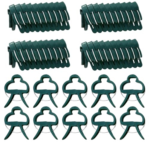 Healife 50 STK. Pflanzenclips für Kletterpflanzen und Tomaten - Pflanzenklammern - Große Klammern für Pflanzen, Rankhilfe für Monstera - Blumenklammern inklusive