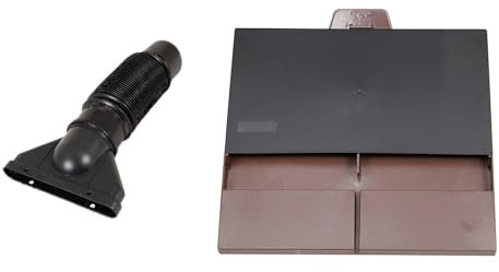 Klober Uni-Plain Tile Vent + Adaptor + Flexi to 100mm (Brown)