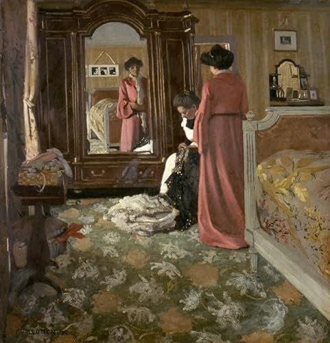 ZHAOSHAN Felix Edouard Vallotton Leinwandbilder, Poster, 58 x 90 cm, ohne Rahmen, Interieur