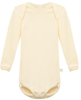 DILLING Gerippter Baby Body aus 100% BIO-Merinowolle