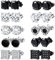 10 Paar Herren Ohrringe, 8mm Edelstahl Ohrstecker, Silber Schwarzer Cubic Zirkonia Ohrstecker, Diamant Ohrringe Männer, Quadratische Runde Ohrstecker mit CZ Schmuck für Männer Junge Frauen (A)