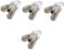 iplusmile 4pcs 3 Pneumatic Connector Shaft Hose Extension Dujster Car Bin Vacuum Pump Tap Connector Outdoor Car Vacuum Compressor Hose Attachments Air Hose Pressure Washer Blow Steel Silver