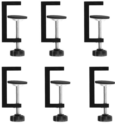 6Pcs G Clamps, Stainless Steel C Clamps Universal Heavy Duty Metal Small G-Clamp, Drawer Desk Tiger Clamp for Woodworking Welding Mounting Fixed Repair Parts Assembly Fastening Accessory