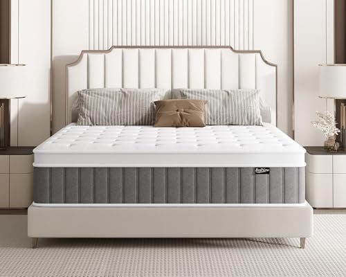 Bednew Matratze 120 x 200 cm, 26cm Höhe Federkernmatratze H3 7-Zonen Orthopädische Taschenfederkernmatratze mit Comfort Memory-Schaum Schicht,Öko-Tex Zertifiziert, 101Nächte Probeschlafen