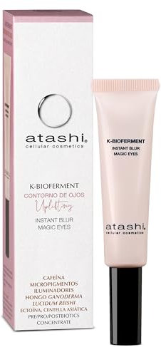 Atashi K-Bioferment Instant Blur | Augencreme Uplifting Magic Eyes | Reduziert Schwellungen, Augenringe, strafft und hebt das obere Augenlid | Mit aufhellenden Pigmenten | 15ml