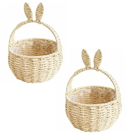 Osterkörbchen Mit Henkel,Kinder Osternest Korb,Oster Geschenktüten,Ostertüten Aufbewahrung Ostergeschenke Ostern Eier Süssigkeit Plätzchen,Handgeflochtenerb Kleiner Weidenkorb (osterkorb)