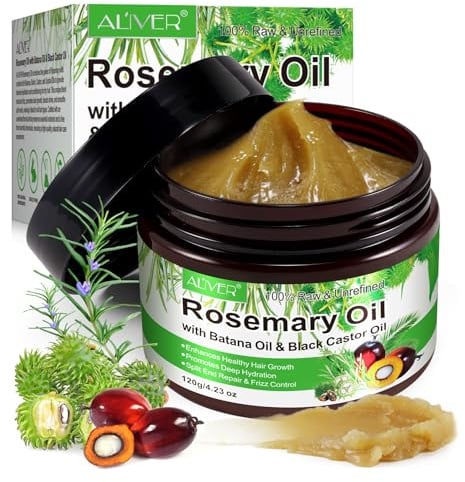 P-Beauty - 1x Haaröl mit Rosmarinöl Batanaöl Rizinusöl - kaltgepresst, vegan, Silikonfrei - Haarwachstum & Haarpflege - mit Biotin, Jojoba & Castor - gegen Haarausfall, Spliss & Frizz - Haarmaske 270g