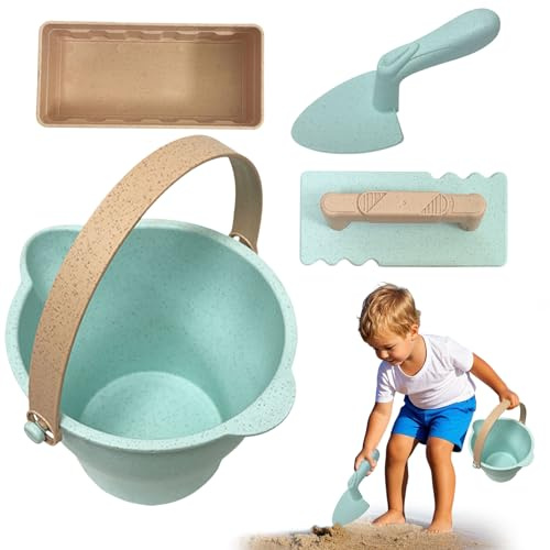 Byuexhp Beach Toy Set, Beach Toys - Sandbox Schloss Spiel Strandset,Eimer Sand Toy Set Schaufeln Schaufeln Sandbox -Werkzeugkit mit Maschenbeutel für den Außenbereich