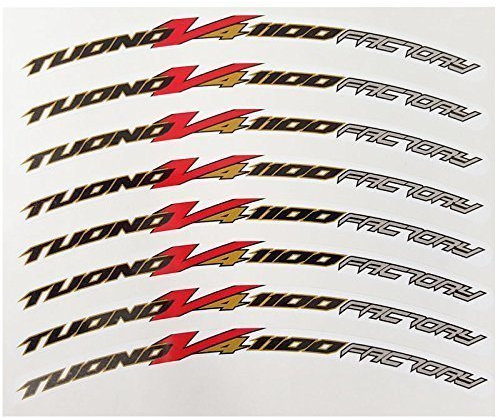 Aprilia Tuono Factory V4 1100 weiß Felge Grafik Aufkleber