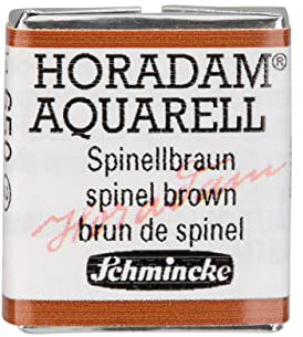 Schmincke – HORADAM® AQUARELL - feinste Künstler-Aquarellfarben, 650 Spinellbraun, 14 650 044, 1/2 Näpfchen