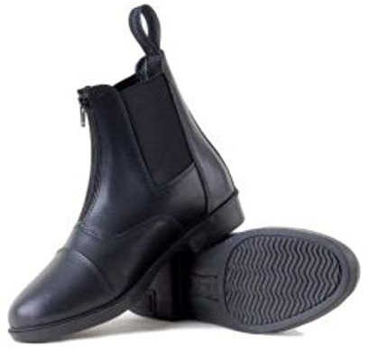 Rhinegold Boston - Stivale da paddock in pelle con zip, Nero, 4 (EU37)