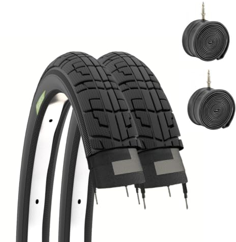 EBA12NEE 2 Reifen 12 1/2 x 1.75 2 1/4 (47-203) + Reifen für Fahrrad City Bike Jungen Mädchen Mountainbike