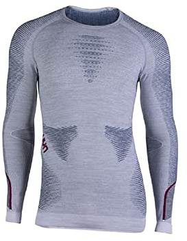 UYN Herren Unterhemd Ambityon UW Unterhemd, White Melange/Avio/Bordeaux, S/M, U100015