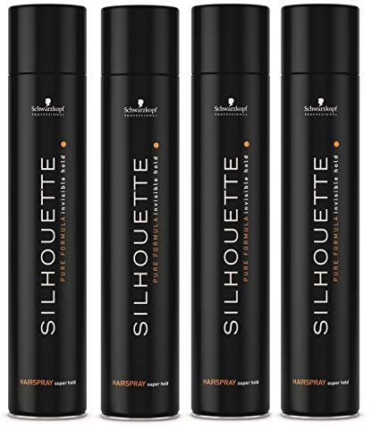 4er Super Hold Hairspray Haarspray Black Silhouette Styling Schwarzkopf 750 ml