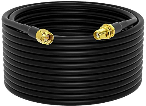 YILIANDUO Prolunga SMA 10M Antenna Cavo Adattatore SMA Maschio a Femmina Bassa Perdita RG58 Coassiale Prolunga Cavo per 4G Antenna WiFi Huawei 2G/3G/4G LTE WiFi Router