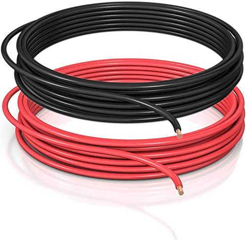 DCSk Fahrzeugleitung - 0,75mm² - 10m - FLRY B asymmetrisch - 0.75 mm² - KFZ Kabel Litze - Set Farbe rot/schwarz - 0 75mm2