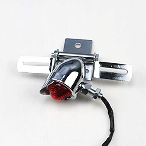 Newland2019 Motorrad Bullet Brake Stop Rücklicht Lampe für Vintage Retro Old School DIY Cruiser Cafe Racer Custom (Chrom)