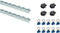 Starterset 2X 2m Airlineschienen eckig Slimversion Light + 10 Fittinge + 4 Endkappen