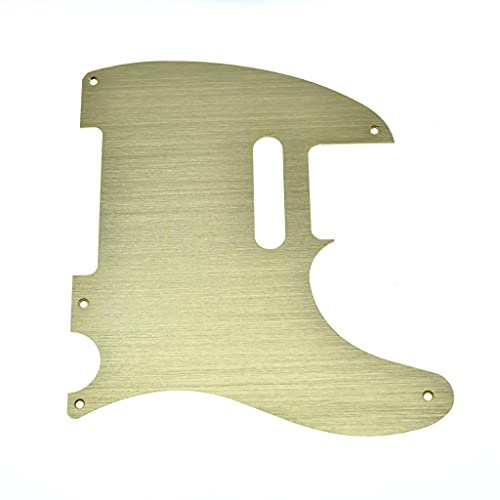 Dopro Metall Aluminium eloxiert Vintage 5 Loch Tele Pickguard für amerikanische/mexikanische FD Telecaster Gold