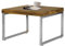 WOMO-DESIGN Beistelltisch Verona 60x40x60cm, Unikat, Handgefertigter Wohnzimmertisch im Landhaus-Stil, Couchtisch aus Massivholz Sheesham Natur, Edelstahl Metallgestell, Moderner Sofatisch Kaffeetisch
