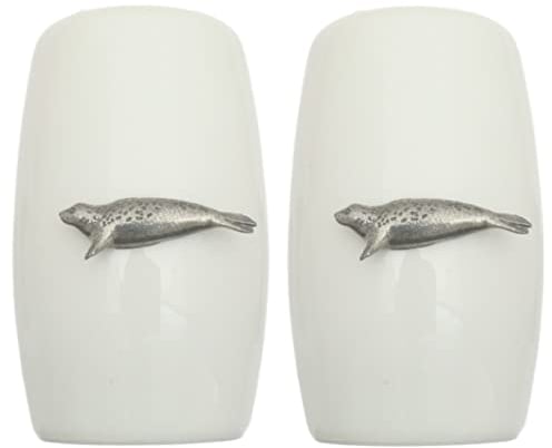 Seal China Salt and Pepper Shakers Cruet Set Modern White CSP 424