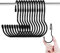 KINBOM 12 Piezas 10cm Perchas para Bolsos Armario, Ganchos en S Resistentes Ganchos de Metal para Colgar para Colgar Accesorios Herramientas Utensilios (Negro)
