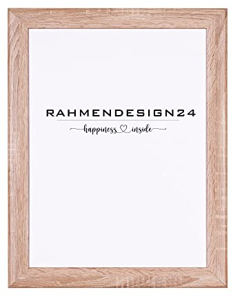 Rahmendesign24 Bilderrahmen Fiona 30x40 Sonoma Eiche Fotorahmen, Wechselrahmen, Posterrahmen, Puzzlerahmen