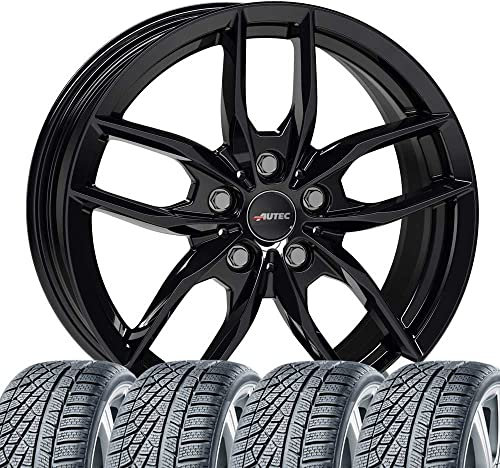 4 Winterräder Winterkompletträder Bavaris 7x17 ET 47 5x112 Schwarz mit 225/45 R17 91H HAN Winter i*cept RS3 W462 SBL M+S 3PMSF kompatibel mit BMW 2er 1er