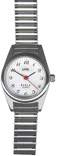 UMR RUHLA Basic 6825-9, Herren Armbanduhr, Schwarz, Edelstahl, Lederarmband, Schnalle, Wasserdicht