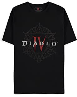 Diablo IV - Pentagram Logo Herren Männer Jungen Kurzarm T-Shirt