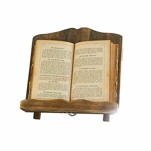 LOBERON Porte-livre Mags, Bois de sapin recyclé, H/L/P env. 30/32/7.5 cm, marron