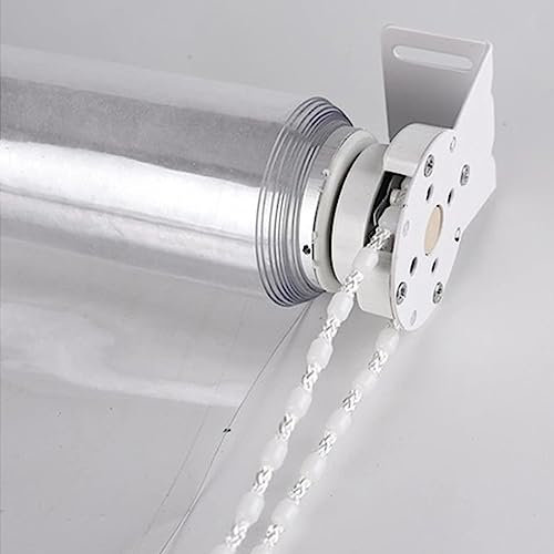 X1NGFU Transparente wasserdichte PVC Rollläden,PVC-Kunststoff-Regenschutz-Rollos,Außenrollo Seitenrollo Verdunklungsrollo,Wetterfest Sonnenschutz,für Schlafzimmer,Breite X Höhe (90x140cm)