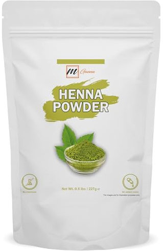 100% Natural Henna Powder 0.50 LBS 227 GMS | Pure Lawsonia Inermis For Hair Dye and Coloring | PPD free or Any Chemicals for Healthy Hair | fine powder