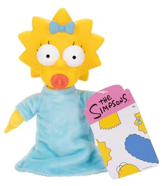 Das Simpsons-Maggie-Plüschtier, 20 cm, offiziell lizenziert, weiches Plüschtier mit geformtem Kopf, sehr detailliertes und ausdrucksstarkes Design, zum Sammeln der gesamten Simpsons-Familie