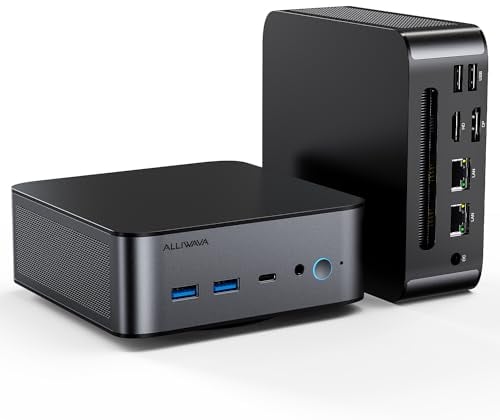 ALLIWAVA H90 Mini PC Intel i7 11390H,32GB DDR4 1TB NVME SSD Mini Computer, Mini Desktop Computer Support 8K UHD/WiFi 6/BT 5.0/DP/HDMI/RJ45 2.5G