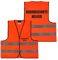 Alsino Warnweste mit Aufdruck - 5er 10er Sets Sicherheitsweste Brandschutz Helfer Sicherheit Personal Rücken/Front- Druck - M/XL/XXL/5XL, Farbe wählen:1 Stück - orange, Größe wählen:XL